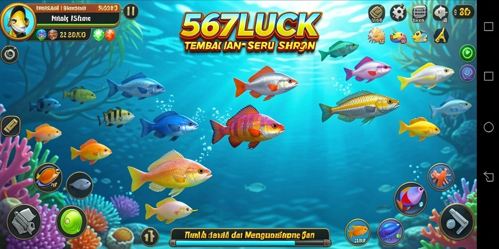 Tampilan gameplay seru di 567LUCK menunjukkan tembak ikan yang menantang.