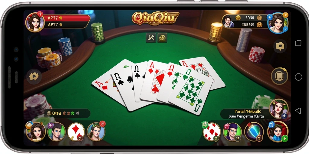 Tampilan gameplay seru dan adiktif dari game QiuQiu API77.
