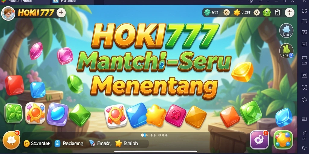 Screenshot HOKI777 menampilkan gameplay seru dari permainan Match-3.