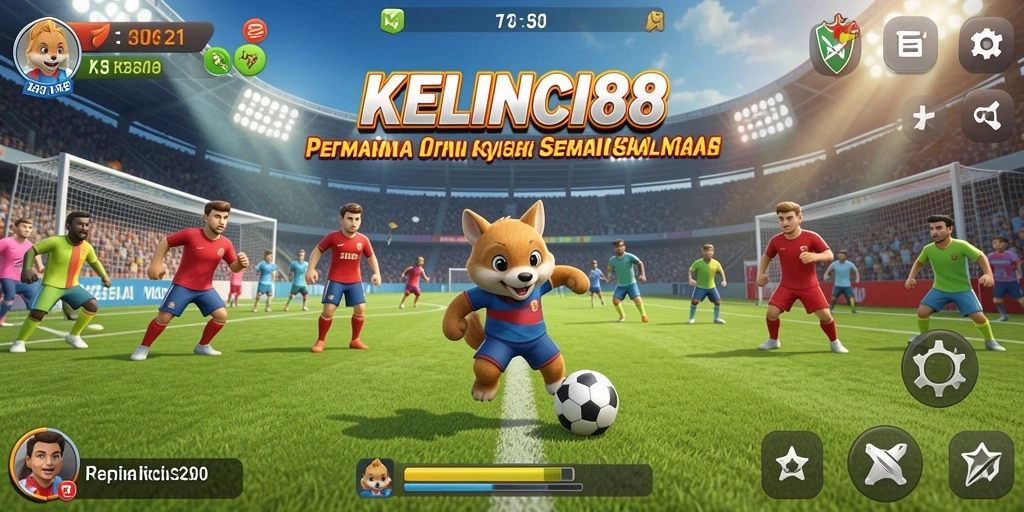 Tampilan gameplay olahraga yang seru dan interaktif di KELINCI88.
