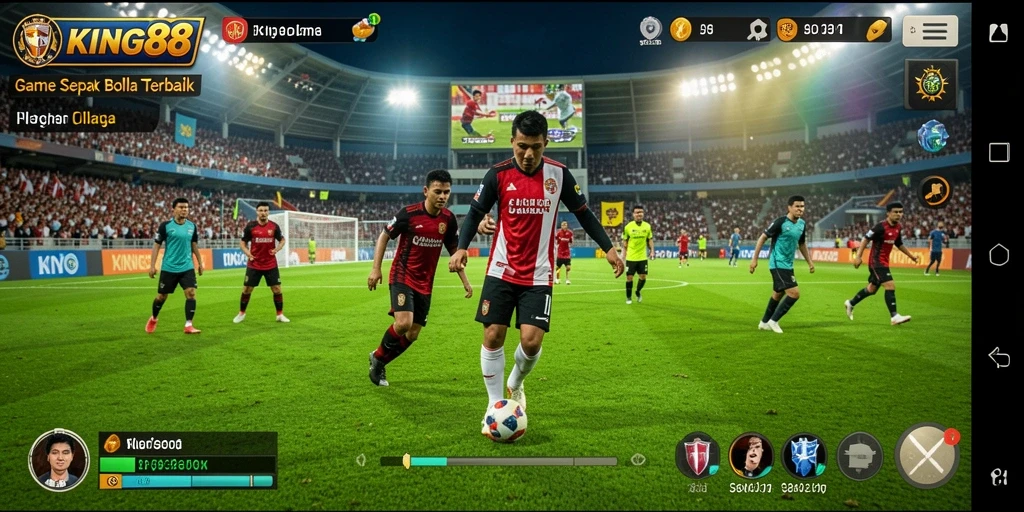 Tampilkan aksi seru pertandingan sepak bola di KING88.