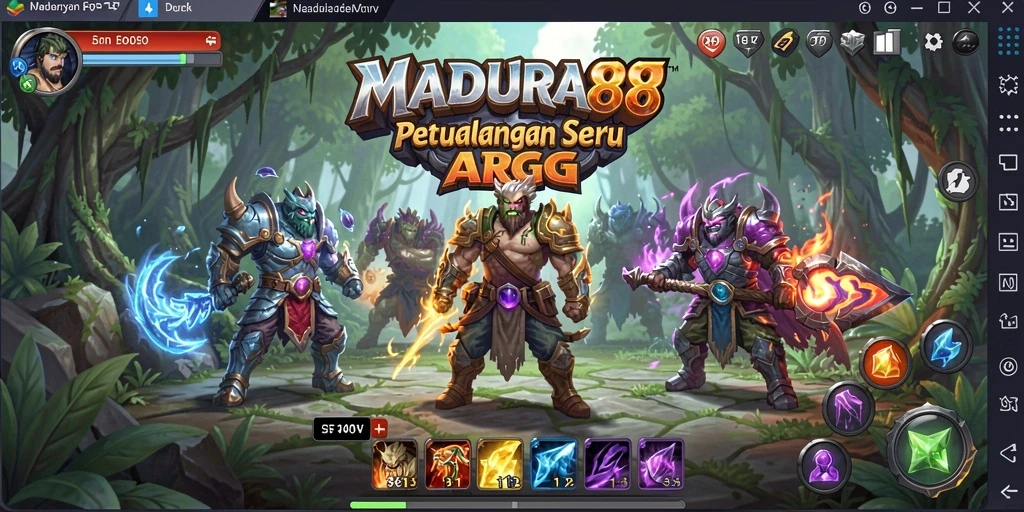 Tampilan dinamis dari gameplay seru dalam MADURA88.