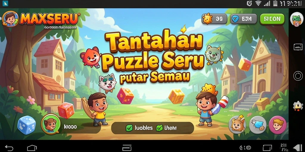 Tampilan gameplay seru dari MAXSERU yang menantang.