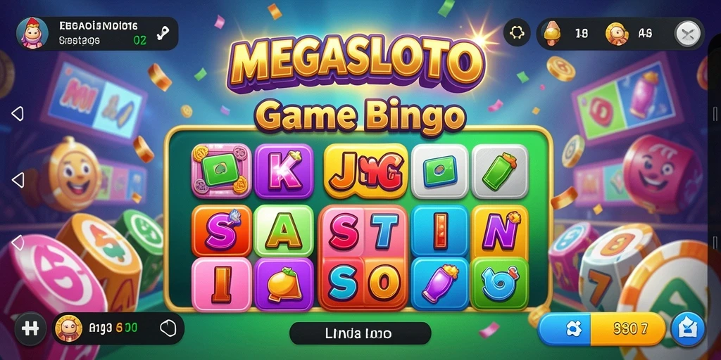 Screenshot gameplay MEGASLOTO menampilkan keseruan bermain Bingo.