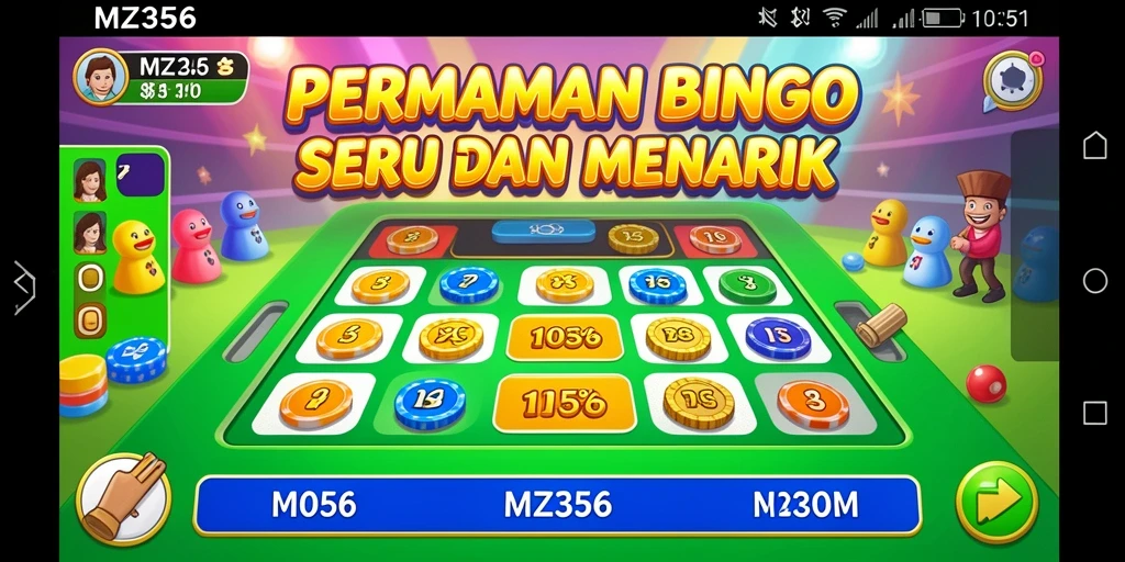 Tampilan gameplay Bingo yang menegangkan dan seru di MZ356.