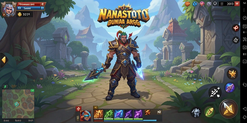 Tampilan gameplay dinamis dari NANASTOTO yang seru dan menantang.