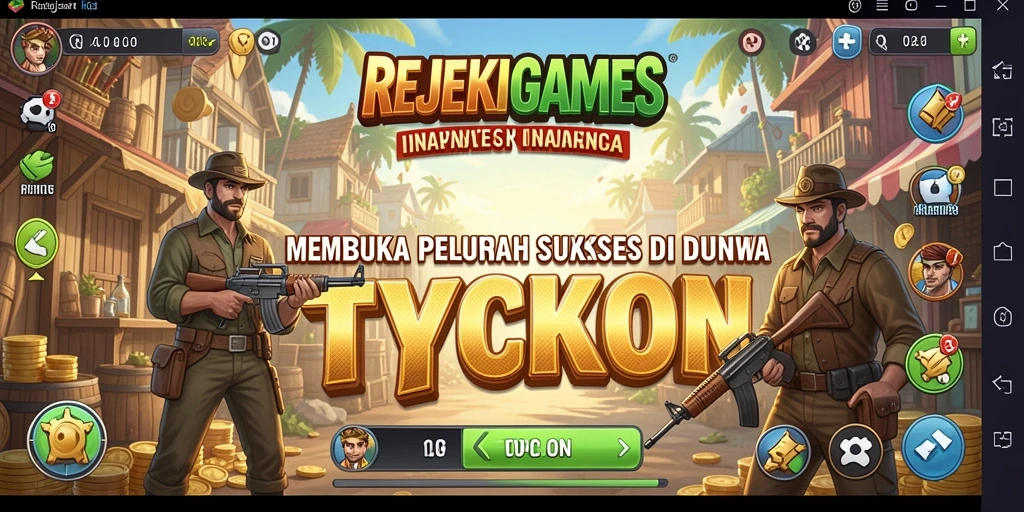 Tampilan gameplay menarik dari REJEKIGAMES yang menunjukkan elemen Tycoon.