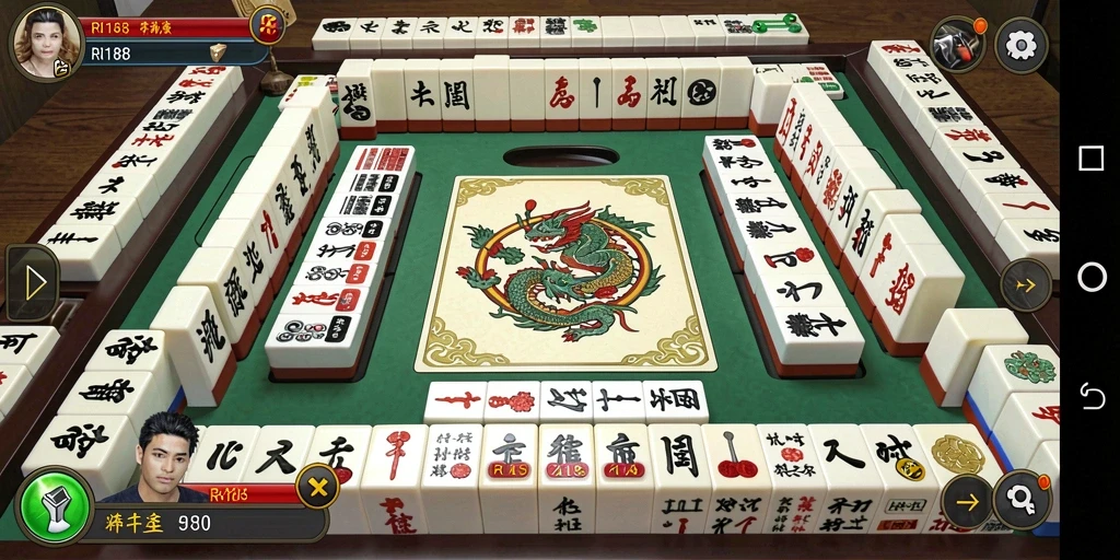Screenshot utama RI188 menampilkan gameplay Mahjong yang seru dan menantang.