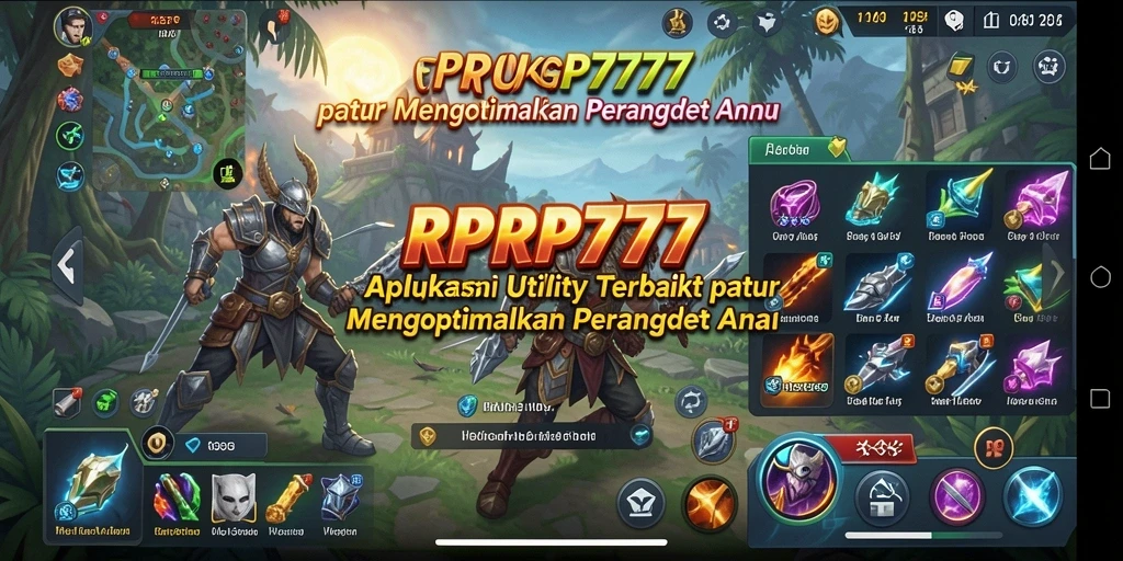 Tampilan layar RPRP777 yang menampilkan fitur pengoptimalan Utility.