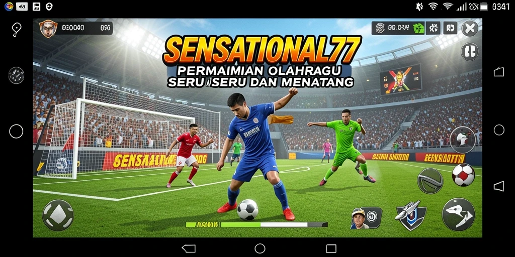 Tangkapan layar SENSATIONAL77 menampilkan aksi seru dalam permainan olahraga.