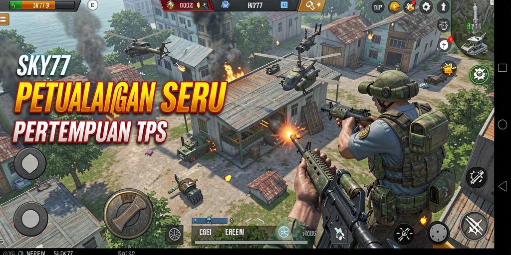 Tangkapan layar menunjukkan aksi mendebarkan gameplay TPS di SKY77.