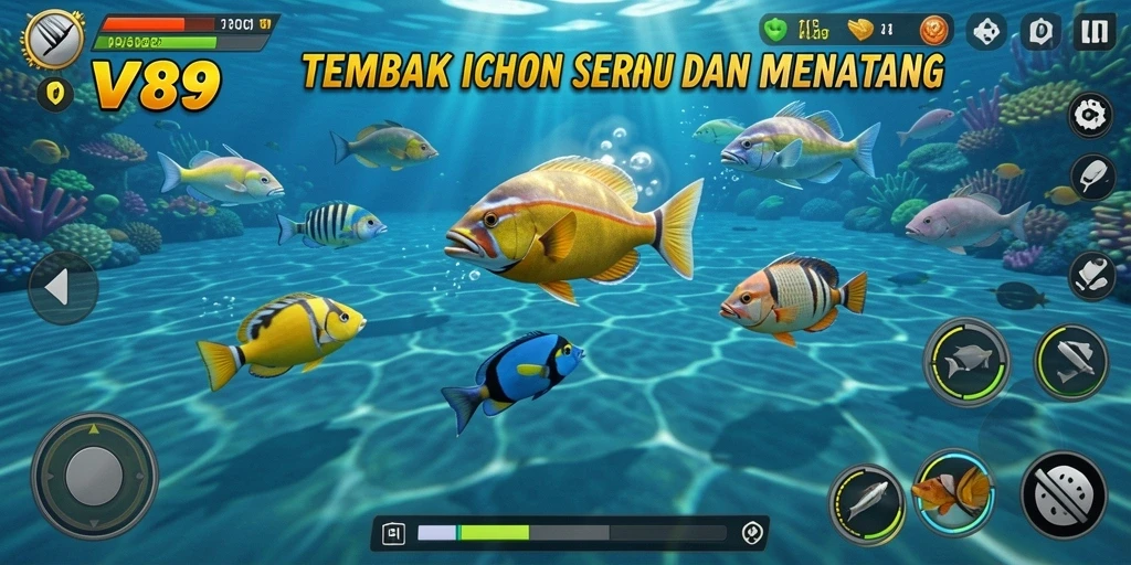 Gameplay seru dengan berbagai jenis ikan di V89.
