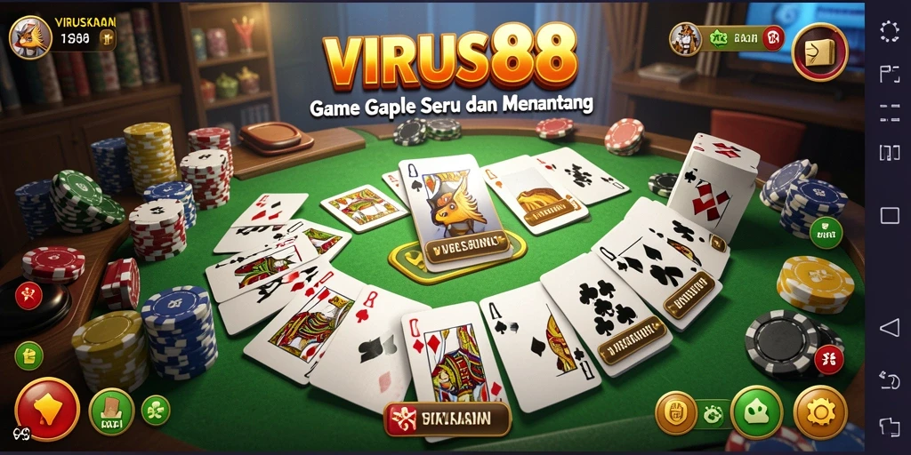 Tampilan gameplay seru dan kompetitif di VIRUS88.