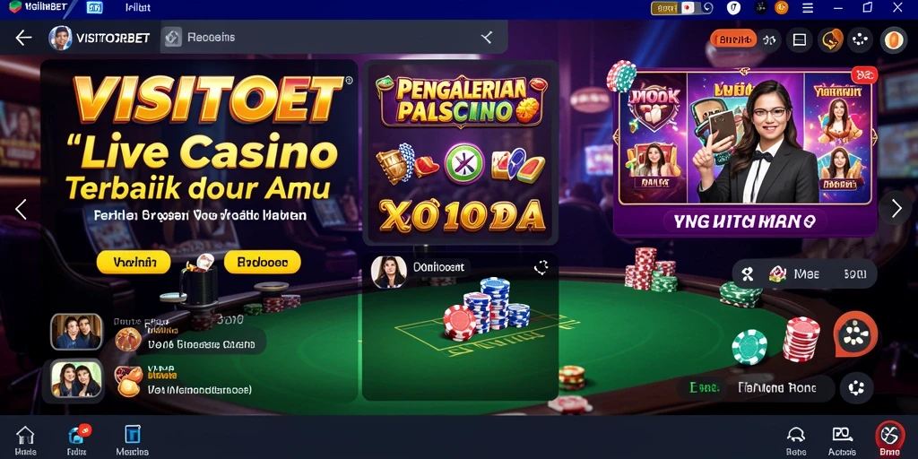Gameplay mendebarkan dengan dealer live di VISITORBET.