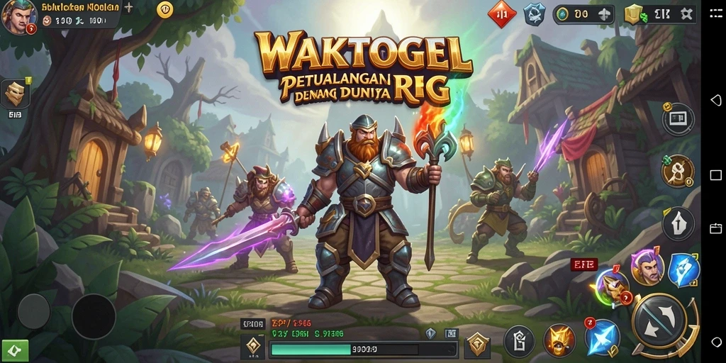 Screenshot WAKTOGEL menampilkan pertarungan epik dalam dunia RPG yang menawan.